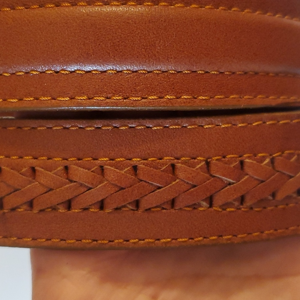 New with tags Vintage genuine Leather Mens brown belt in different sizes - Picture 4 of 7